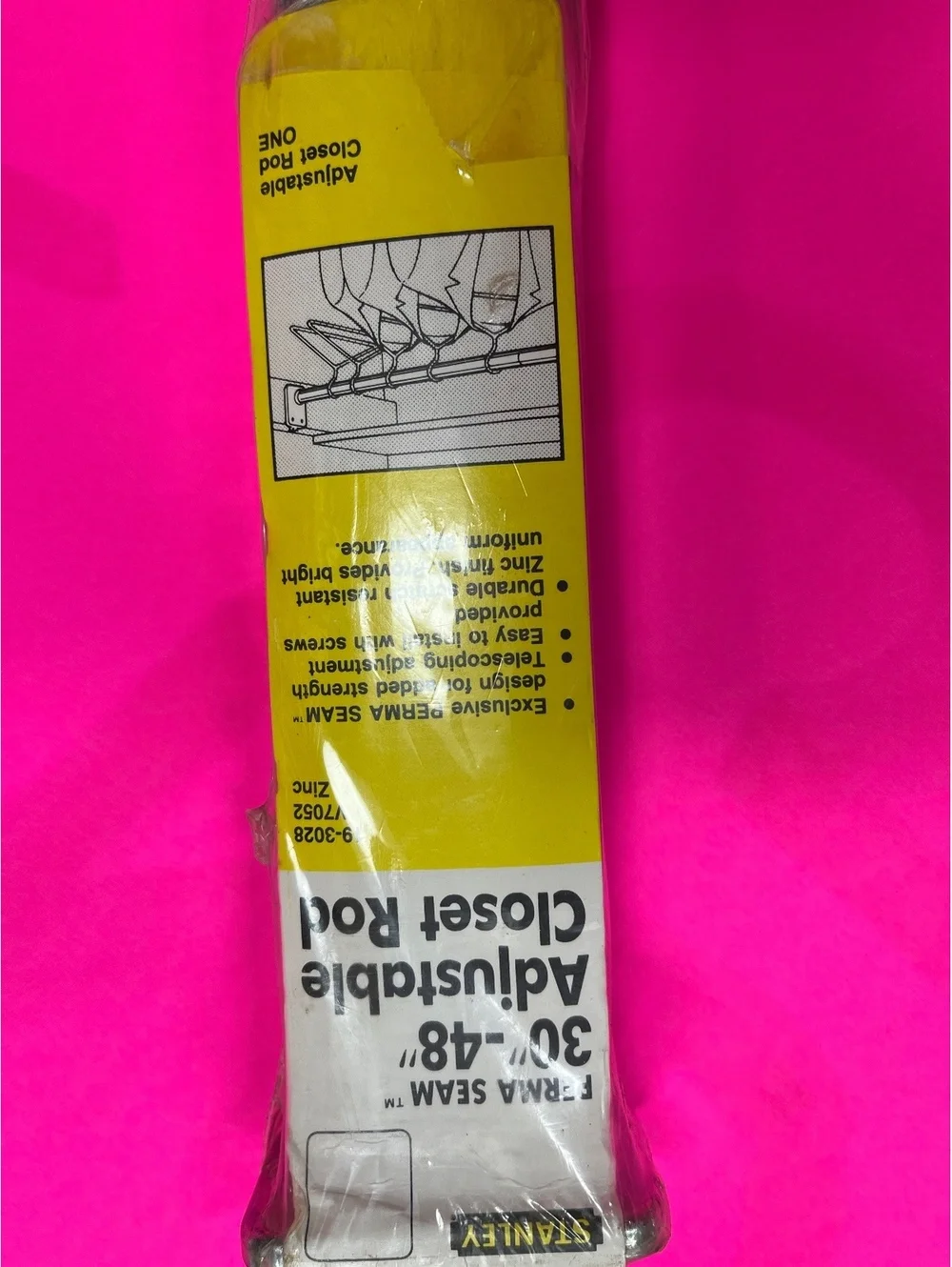 Lot of 4 Stanley Perma Seam Adjustable Closet Rod 30